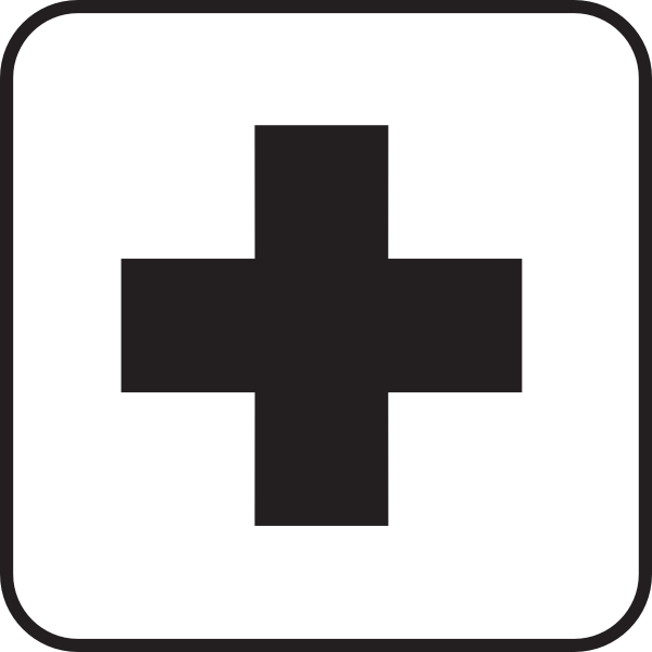 First aid map sign clip art free vector 4vector