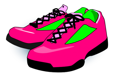 Pair of running shoes clipart footwearpedia
