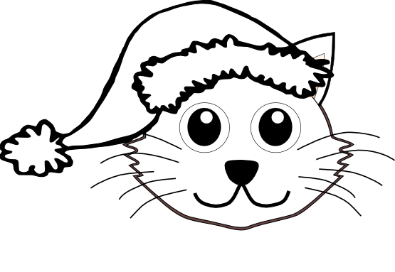 Cat in the hat cat clip art black and white free clipart images