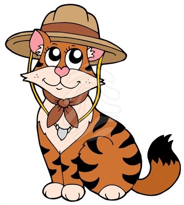Cat in the hat cute cat clipart free clipart images