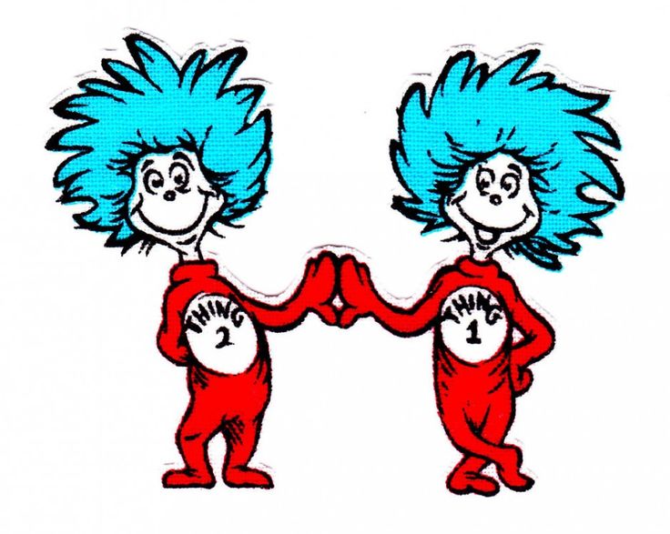 Cat in the hat thing 1 and thing 2 clip art google search dr