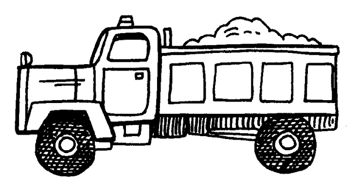 Coloring page on dump truck clip art party ideas