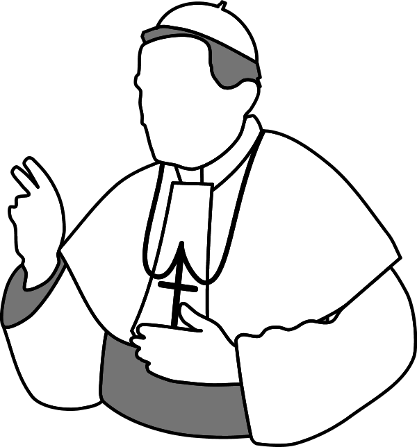 Priest pope vector clip art
