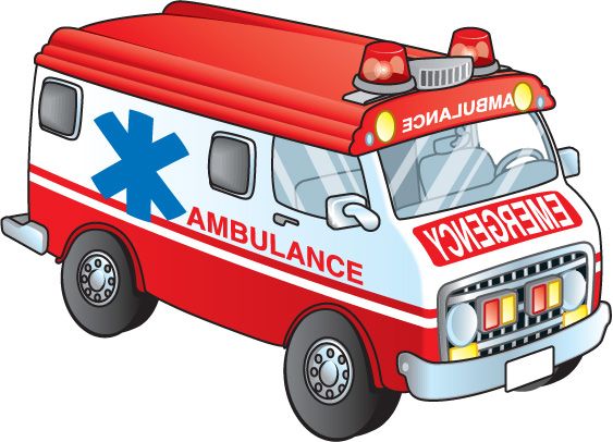 Ambulance and paramedic on paramedics fire department clip art