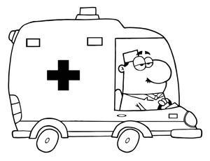Ambulance bored person clipart image bored looking man driving an
