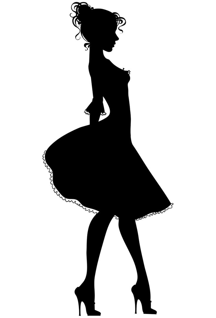 High heel dress form silhouette clip art women dress silhouettes high