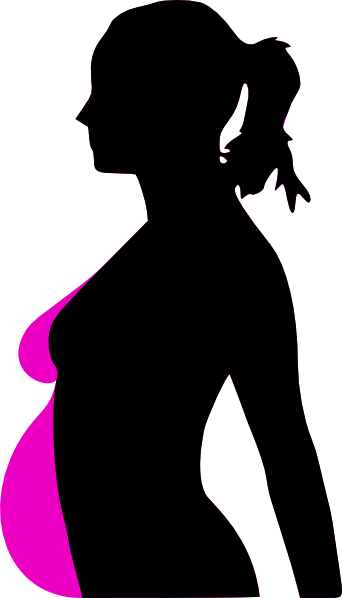 Pregnancy silhouette 6 clip art at clker vector clip art