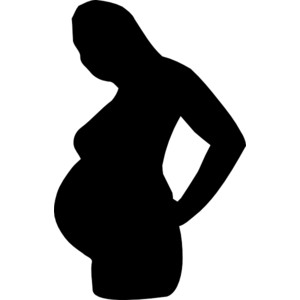 Pregnancy silhouette of pregnant woman clipart clipart