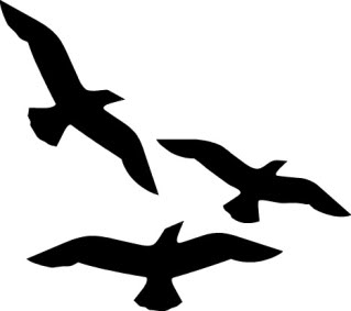 Bird silhouette clip art image