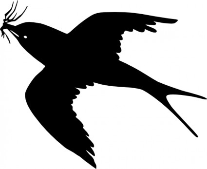 Flying bird silhouette clipart