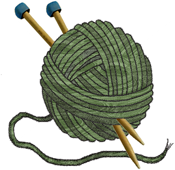 Knitting artbyjean paper crafts crafty clip art set a green purple
