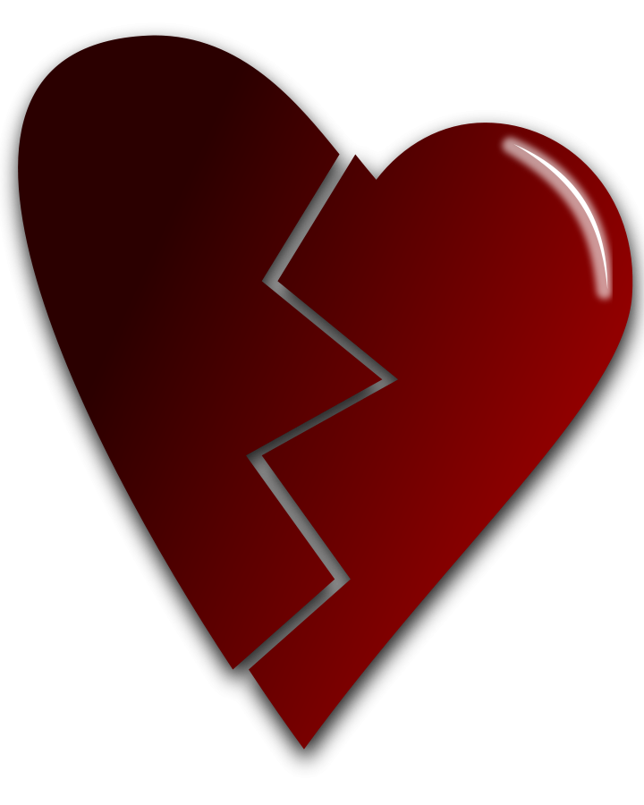 Broken heart vector clipart vector clip art free