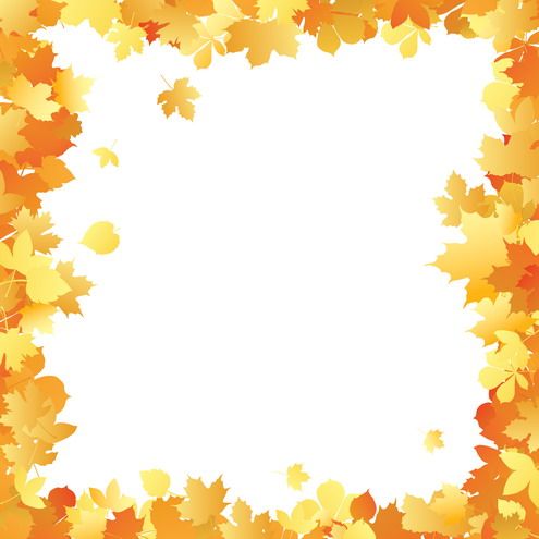 Fall borders clip art autumn leaves frame in different color