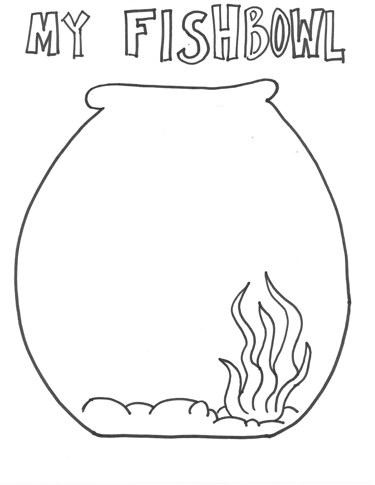 Fish bowl free fishbowl coloring pages clipart