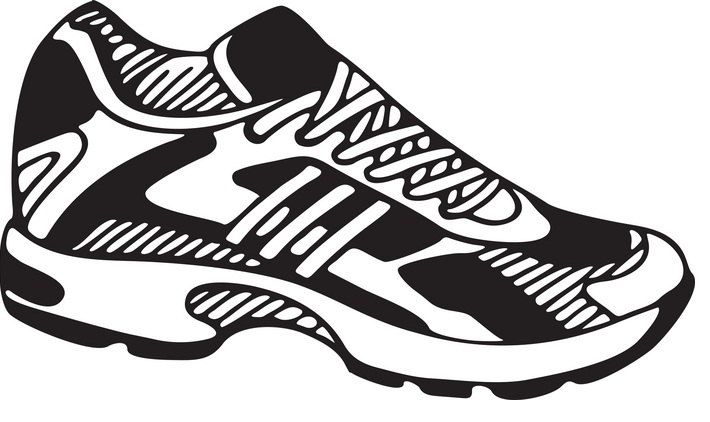 Track shoe track running shoes clip art image