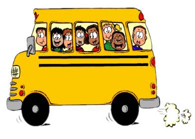 School bus moving clipart