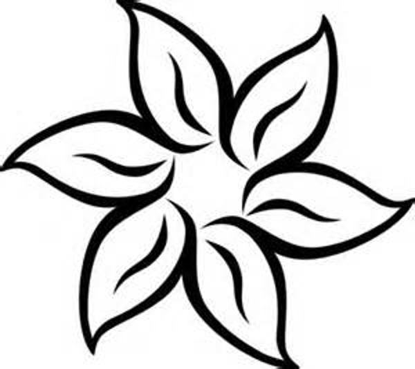 Clipart flower black and white border free