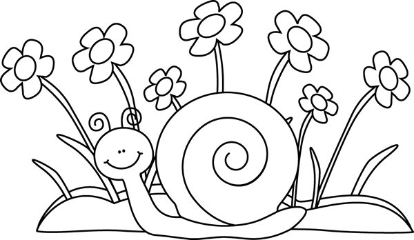 Flower black and white black and white snail and flowers clip art black and white snail