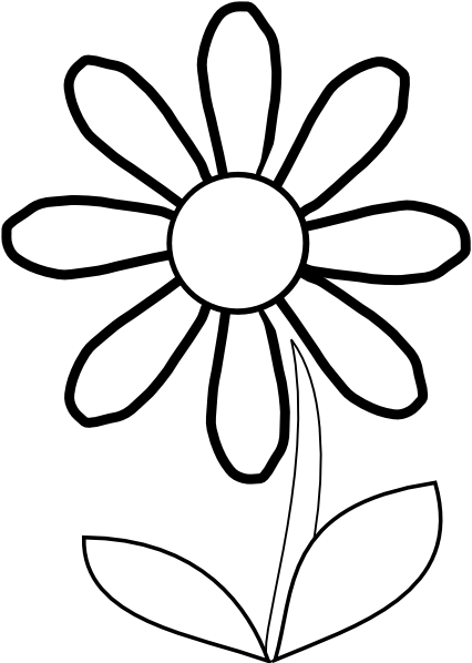 Flower black and white clip art graphic of a clipart for you