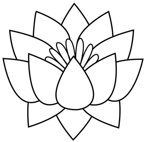 Flower black and white lotus flower clip art black and white clipart