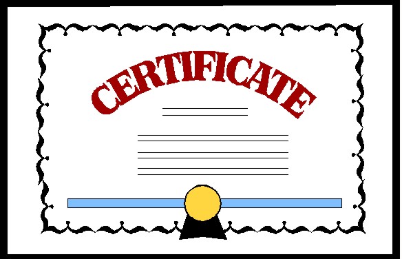 Recognition award certificates clipart
