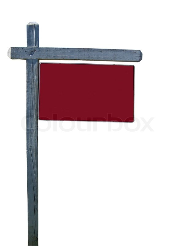 Blank sign change old sign post clipart