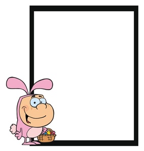 Blank sign easter bunny clipart image the easter bunny standing next to a