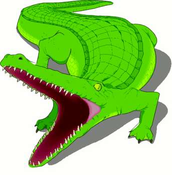 Crocodile alligator cartoon open mouth danasohjj top clipart