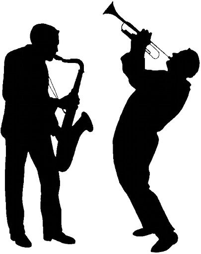 Gallery for jazz musician silhouette cutouts jazz clip art