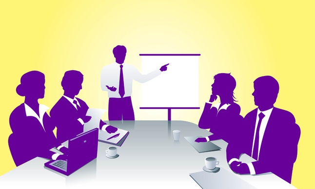 Business meeting clip art free vector 4vector clipartcow