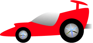 Racing red race car clipart clipart