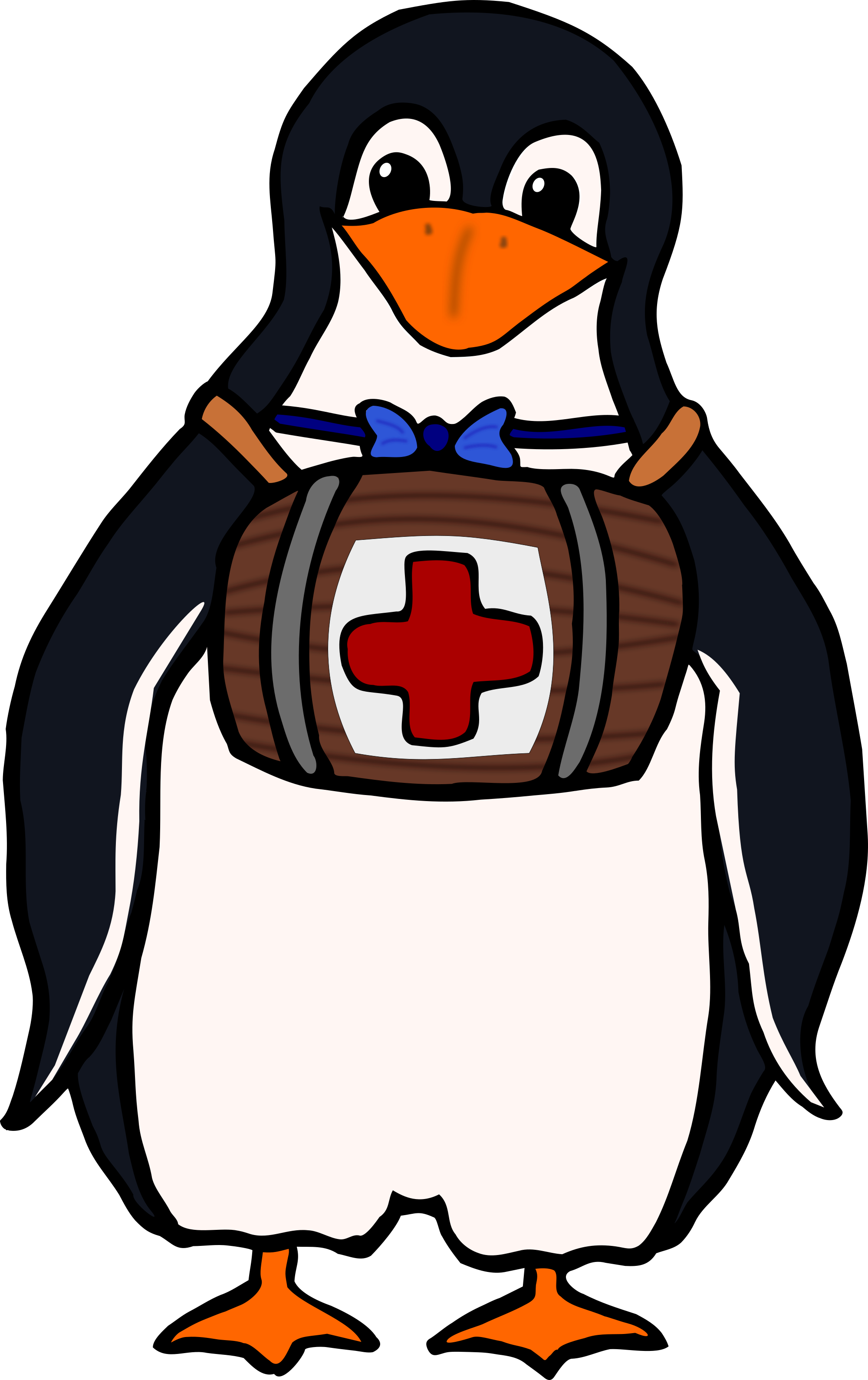 Free penguin red cross clipart clipart and vector image
