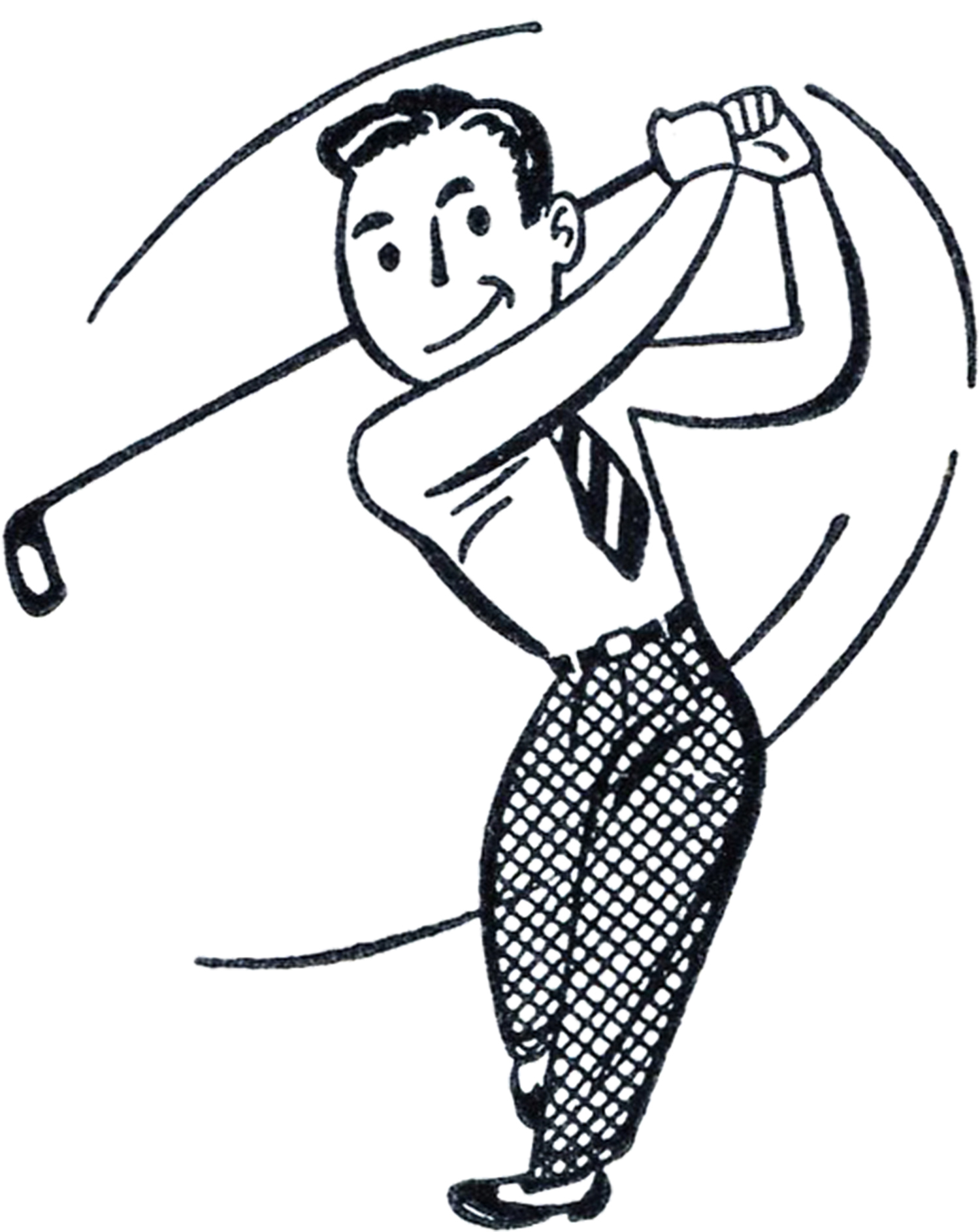 Golfer golf clipart black and white free clipart images