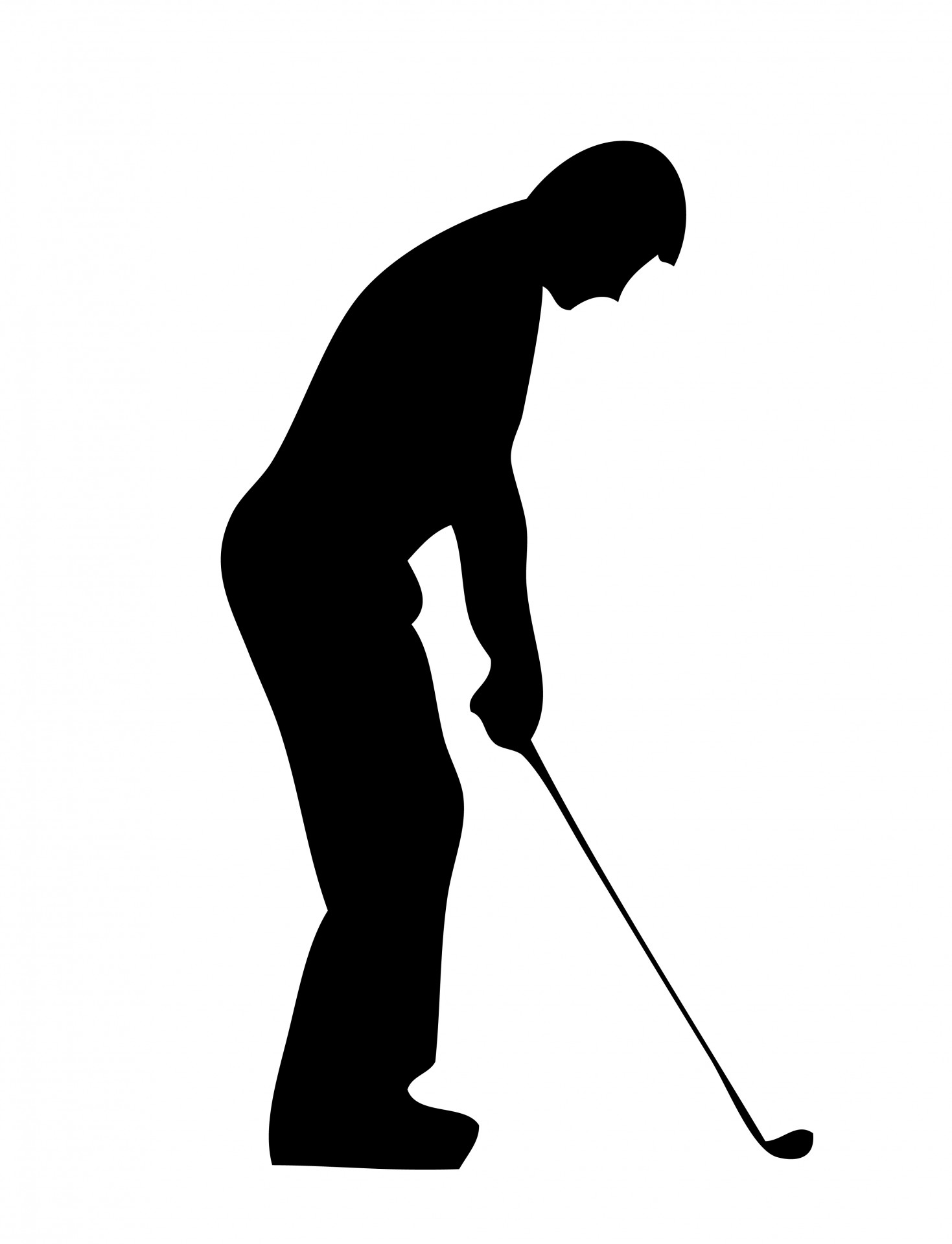 Golfer golf player silhouette clipart free stock photo public domain