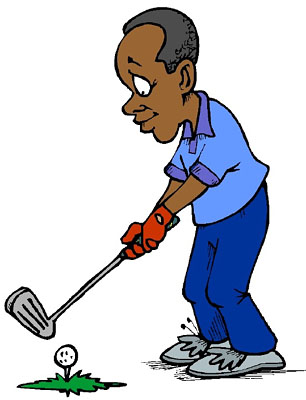 Golfer playing golf clipart clipart
