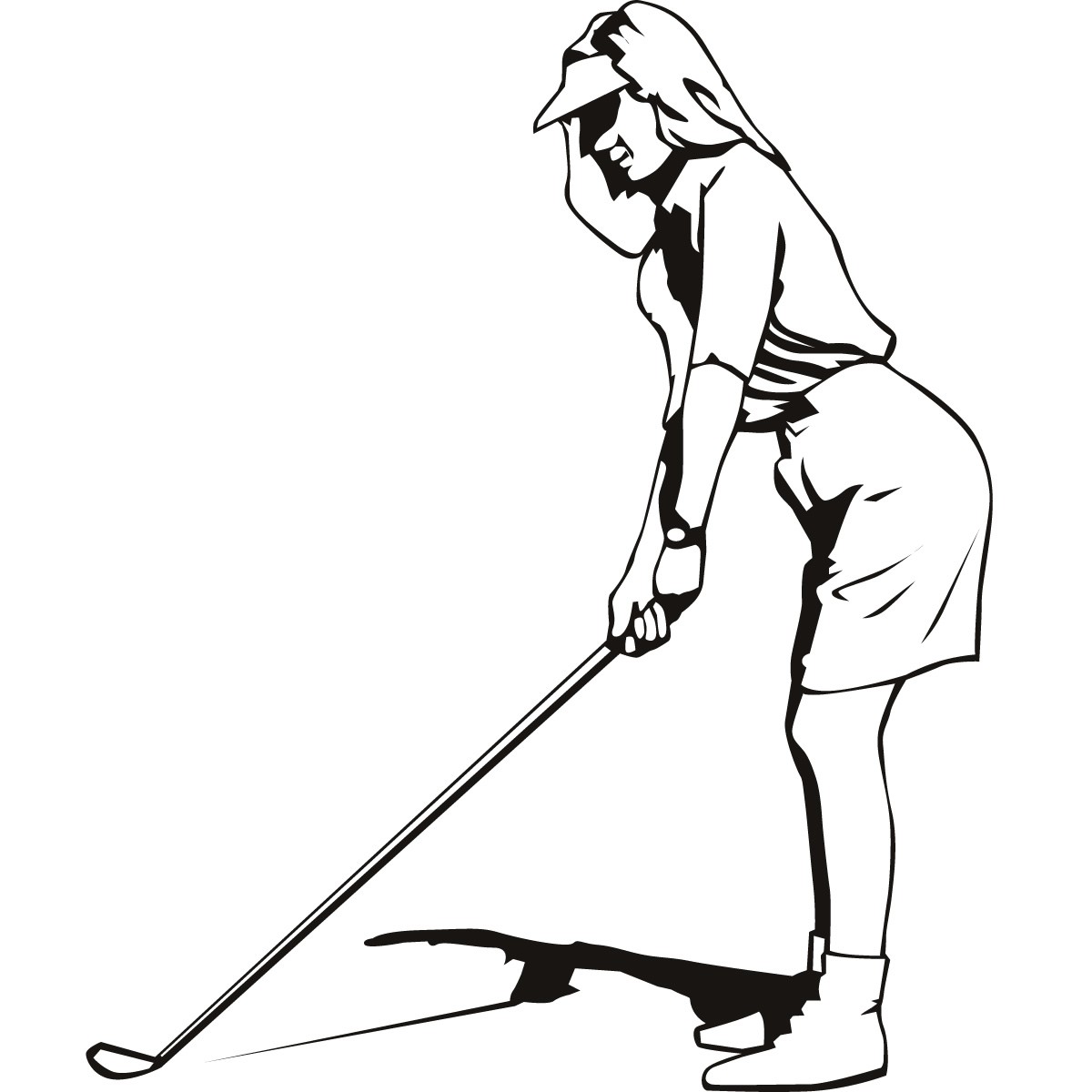 Pictures clip art female golfer clipartcow 2