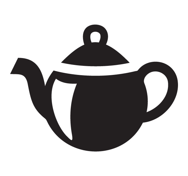 Teapot housewares clip art for custom engraved products