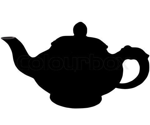 Teapot silhouette clip art stock vector of 