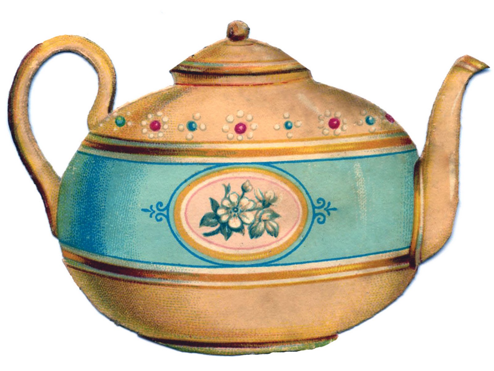 Victorian graphic cute teapot the graphics fairy clip art