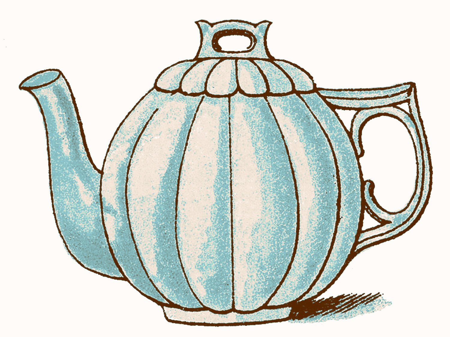 Vintage clip art images adorable pastel teapots the graphics fairy