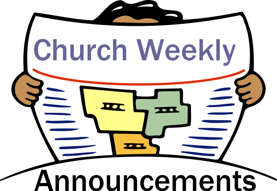 Weekly church announcement clipart