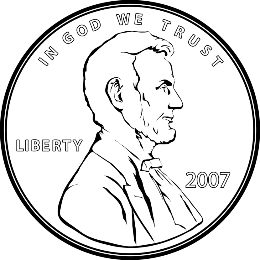 Coin penny clip art