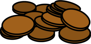 Coins pennies vector clip art