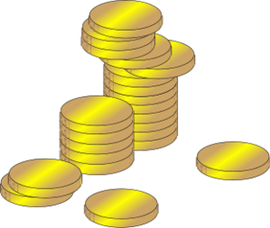 Stack of gold coins clip art free vector