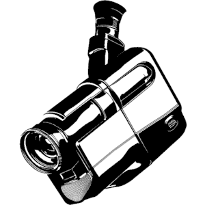 Vector file of video camera clipart