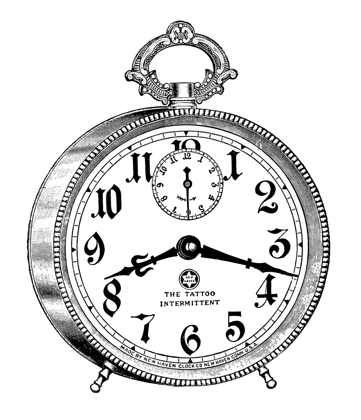 Vintage clip art fancy alarm clock steampunk the graphics fairy 2