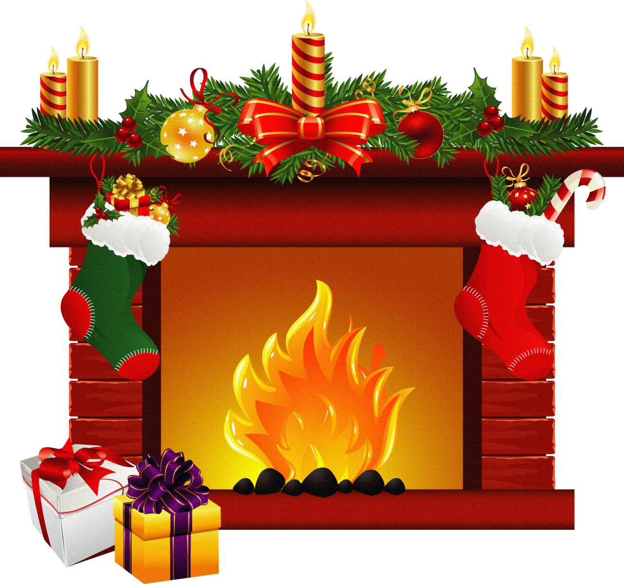 Fireplace clipart 2