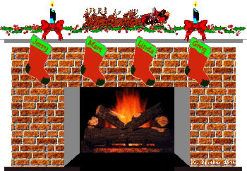 Fireplace moving merry christmas pictures mas tree and seasonal christmas clip art