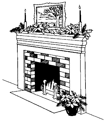 Fireplaces clip art