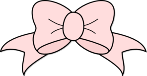 Pink ribbon bow clip art at clker vector clip art